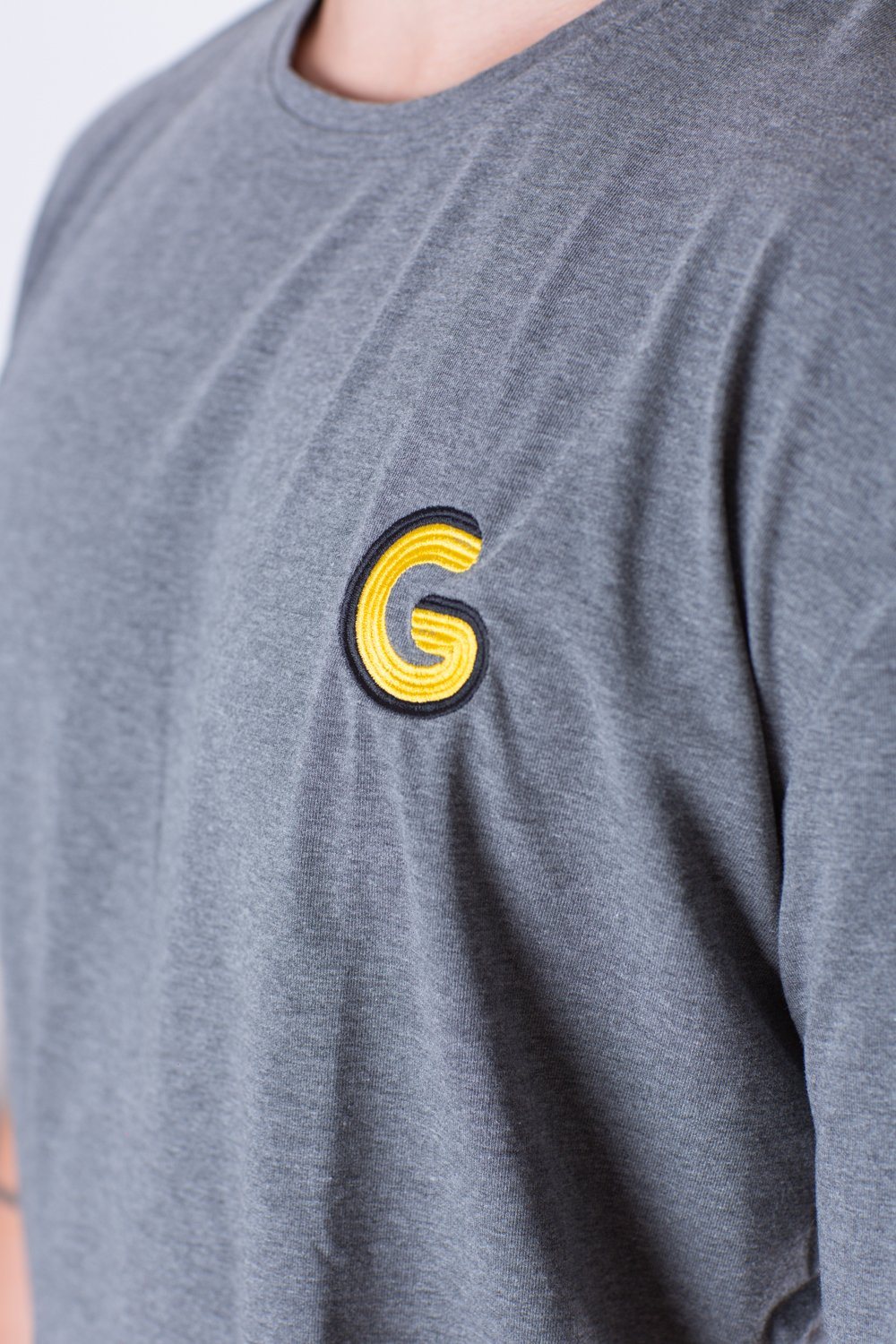 French Terry Man Oversize Tee // grey stripe