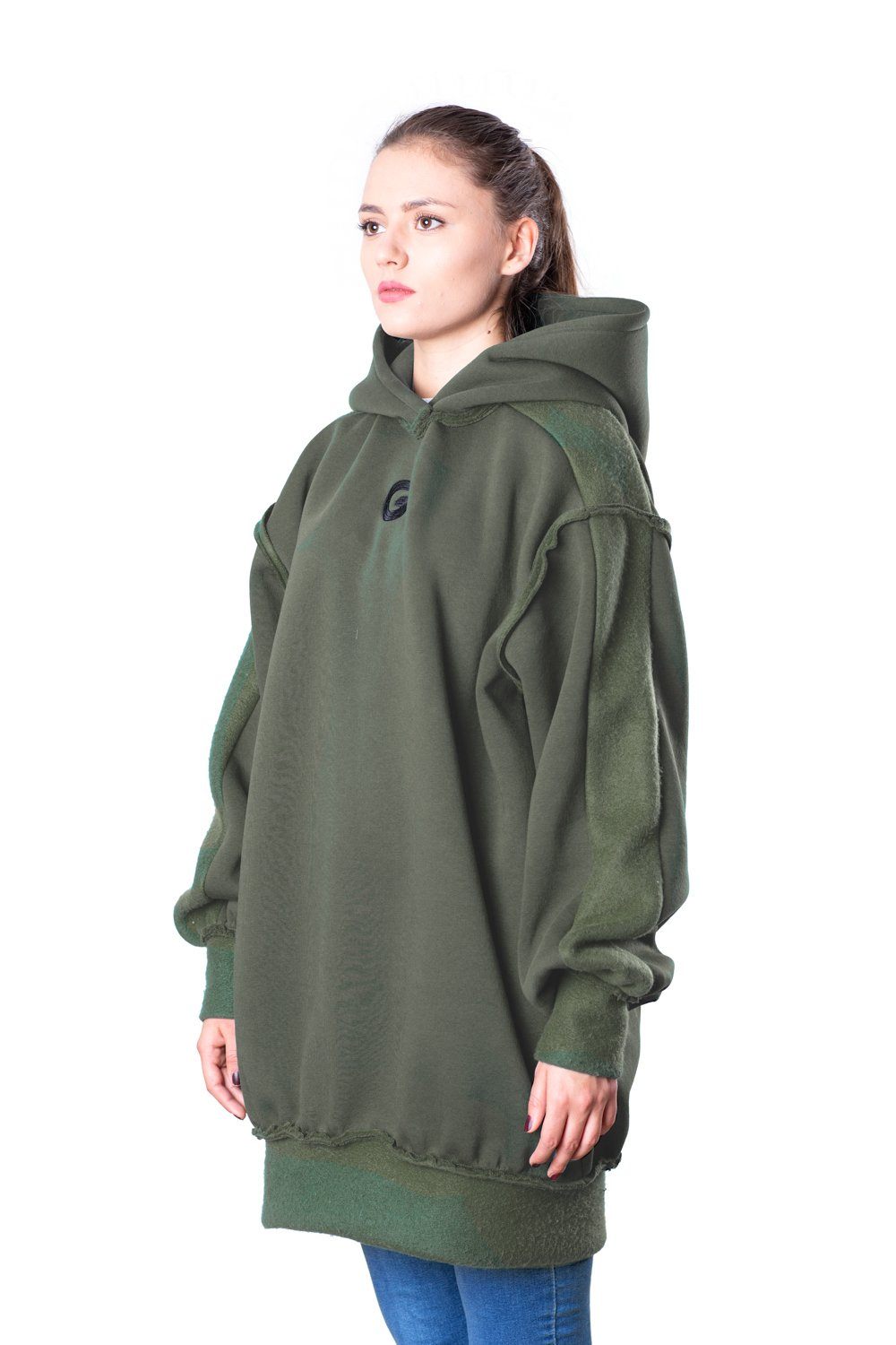 TheG Fresh Oversize Hoody Woman // military green