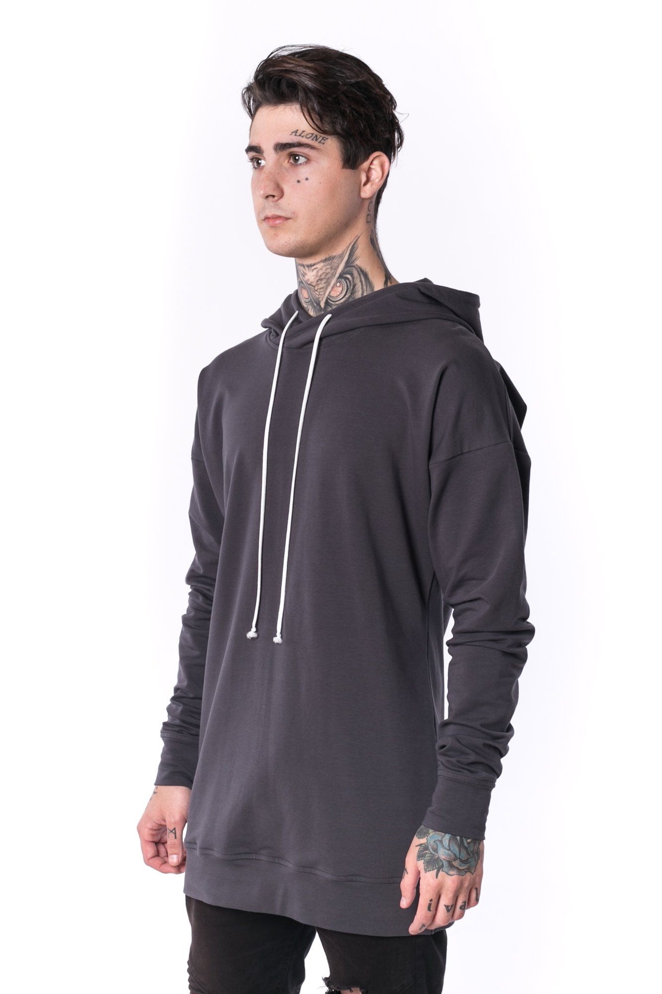 The Man Panelled Hoody 17 // charcoal