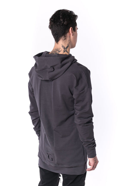 The Man Panelled Hoody 17 // charcoal