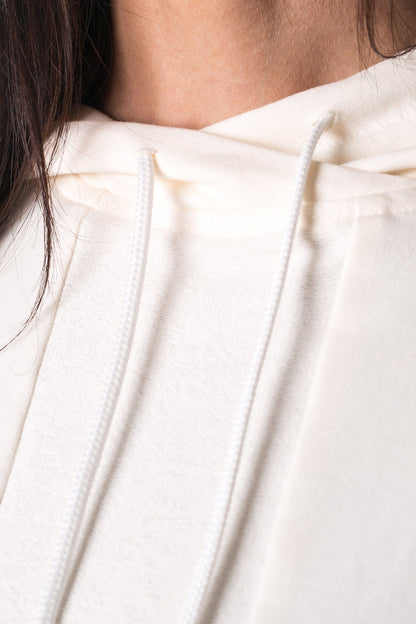 The Woman Panelled Cropped Hoody 17 // pearl
