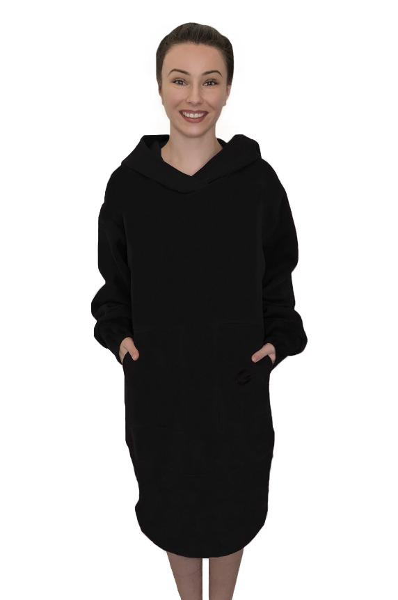 TheG Minimalist Longline Hoody // black