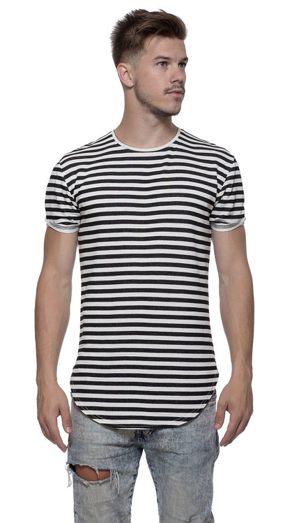 TheG viscose handmade designer 1/2 long tee striped