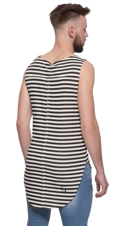 TheG Man Viscose Long Tank // striped