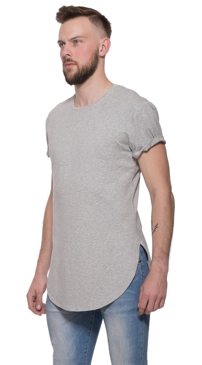 TheG Man Viscose Basic 1/2 Long Tee // grey