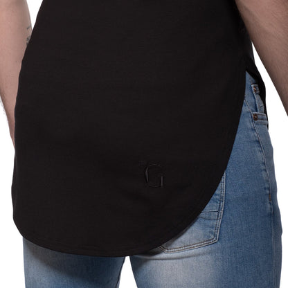 TheG Man Viscose Basic 2/2 Long Tee // black