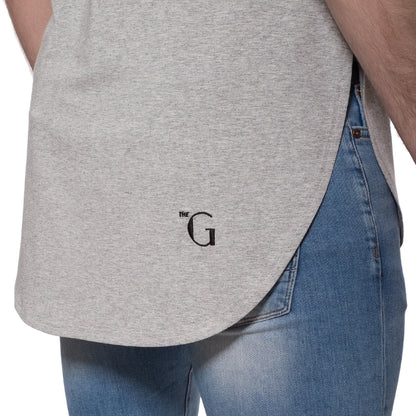 TheG Man Viscose Basic 2/2 Long Tee // grey