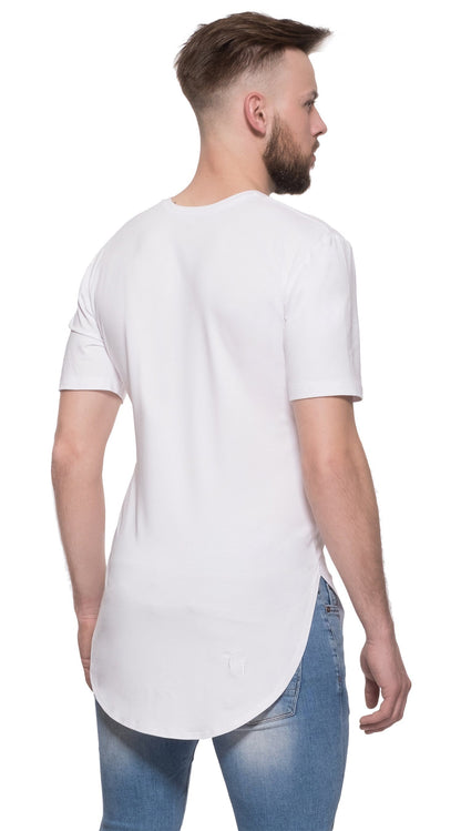 TheG Man Viscose Basic 2/2 Long Tee // white