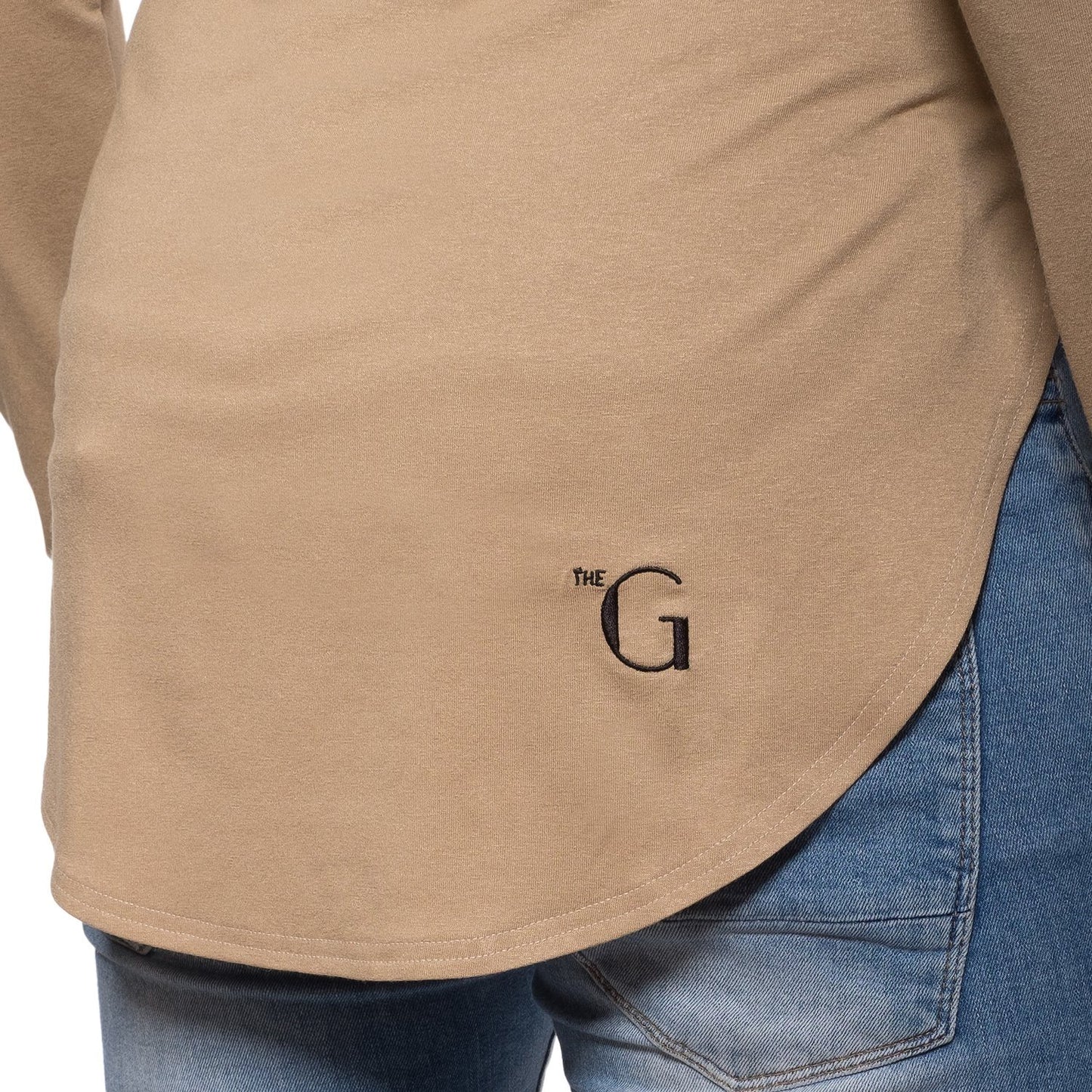 TheG Man Viscose Under Long Tee // camel