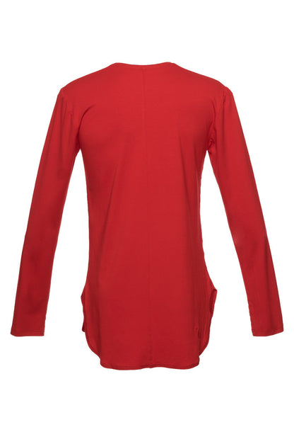 TheG viscose handmade designer under long tee red